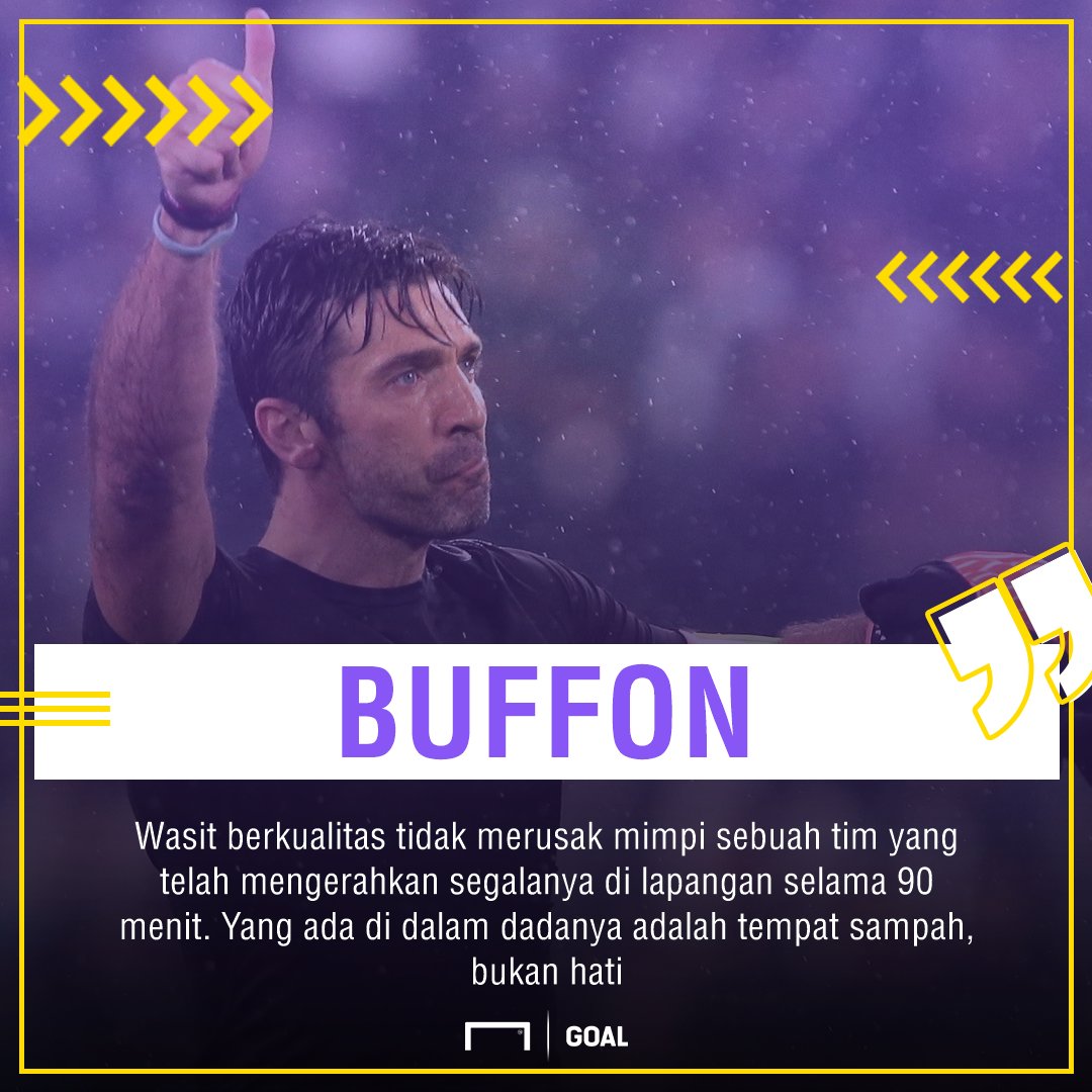 GOAL_ID's tweet photo. Meski mendapatkan kartu merah di menit akhir pertandingan, Buffon tetap bangga dengan perlawanan yang diberikan Juventus di markas Real Madrid. 

https://t.co/vy2uQ8TXdT https://t.co/nNSRL3eePm