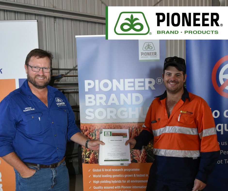 pioneerseedsau's tweet image. Congratulations James Traill #OneTreeAg near #Warra QLD…was pretty happy to receive three bags of the NEW Pioneer® brand A-series grain sorghum - A66 at the recent Tulloona Field Day.