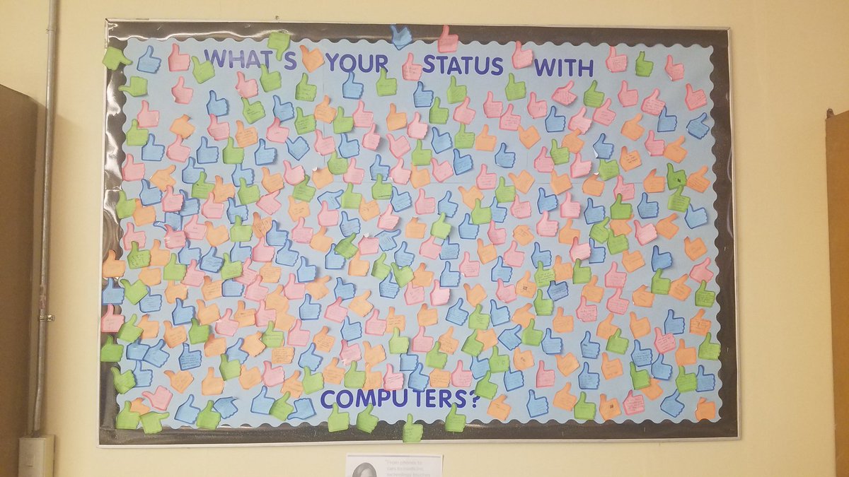 MsMannerberg's tweet photo. Here we are... new (and last) marking period, new statuses. What is your status with computers? #ComputerComfort https://t.co/EUzQcLvbwn