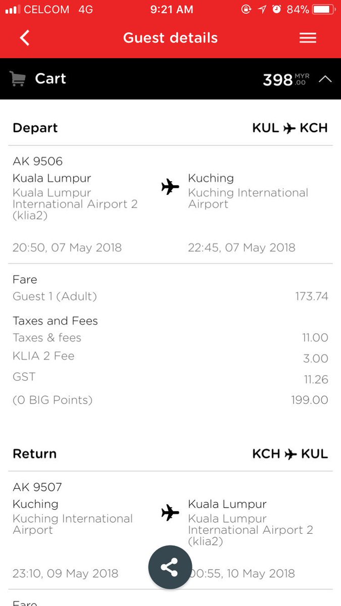 kuching to kuala lumpur flight schedule