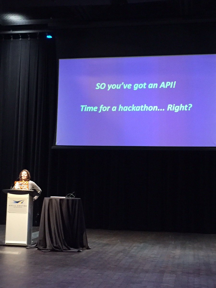 NewWestTech's tweet photo. Getting started with @CarolineWIP talking about building developer programs. So you have an API? #newwesttech https://t.co/oeo4uprW4A