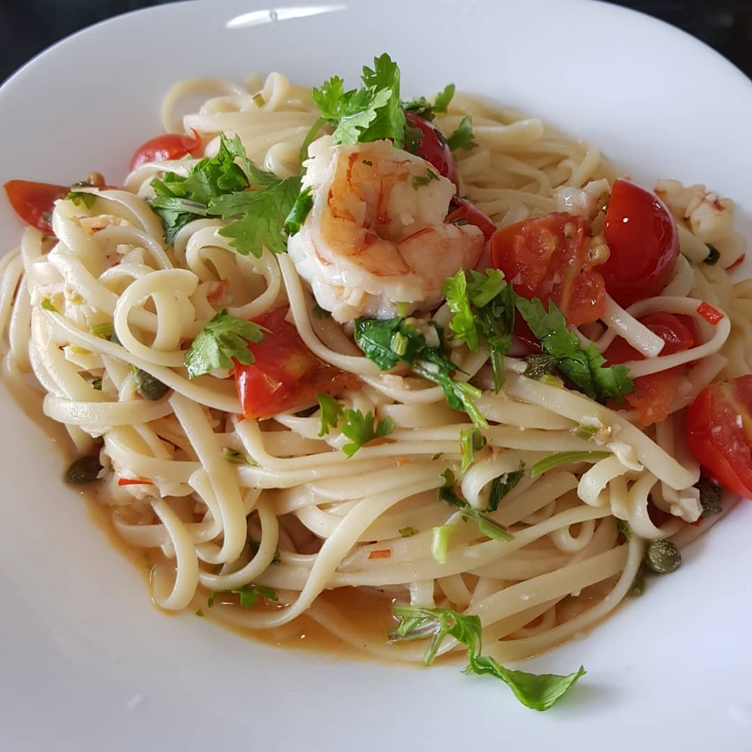 MervynChy's tweet photo. Dear @GordonRamsay, what do you think of my prawn linguine that i made from scratch? https://t.co/GHPd8pjwBD
