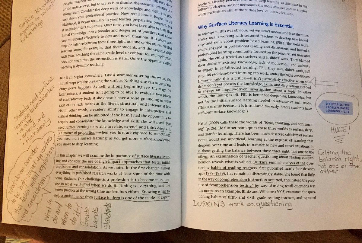 kporter_'s tweet photo. Remember the last time you devoured a book as a professional, the time you connected with every paragraph, that all your professional experience connected?!#pingingoneverypage #talkingtothetext #deeplearning #consolidation @NancyFrey @VisibleLearning @DFISHERSDSU @john_hattie https://t.co/VK0svEzEBR