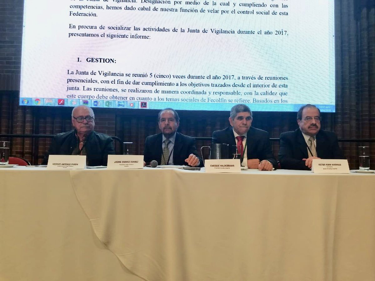 jaimechavezsuar's tweet photo. Asamblea Federación de cooperativas ahorro y crédito eligió junta directiva 2018-2020 @financiera  Comultrasan y @fecolfin https://t.co/qmEmR1chIU