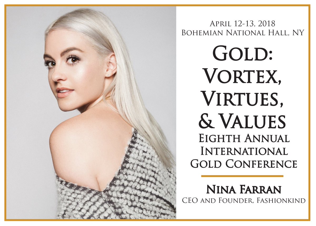 Excited and honored to be speaking about “SustainableBeauty: The Pursuit of #EthicalJewelry” at the eighth annual #InternationalGoldConference tomorrow in #NewYorkCity. #Fashionkind #FashionForHumankind
