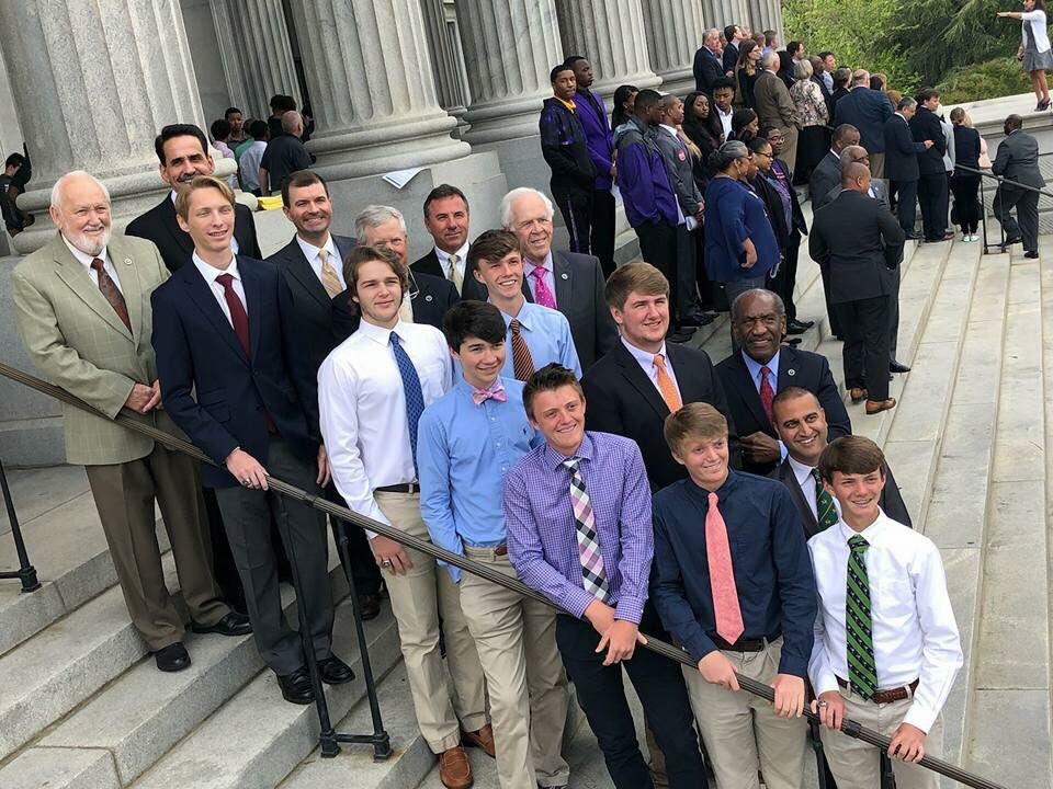 SouthAiken's tweet photo. Two state championship teams from South Aiken High School were recognized today - the 2017 South Aiken boys tennis and the 2017 South Aiken girls soccer teams.  Proud of their accomplishments and being State Champions! https://t.co/2yupndBHjr