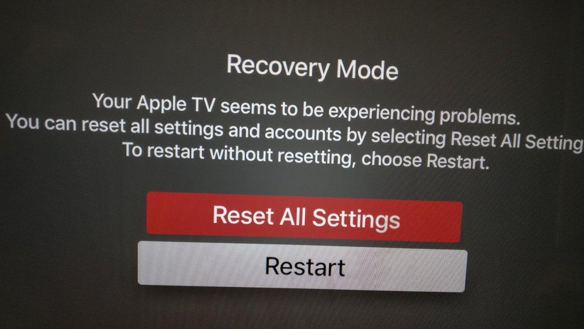 jasondunn's tweet photo. That whole “Apple will focus on software quality and tackle bugs” era can’t start soon enough. 🤔 #AppleTV4K #crashcrash https://t.co/KJTHGKWVAd