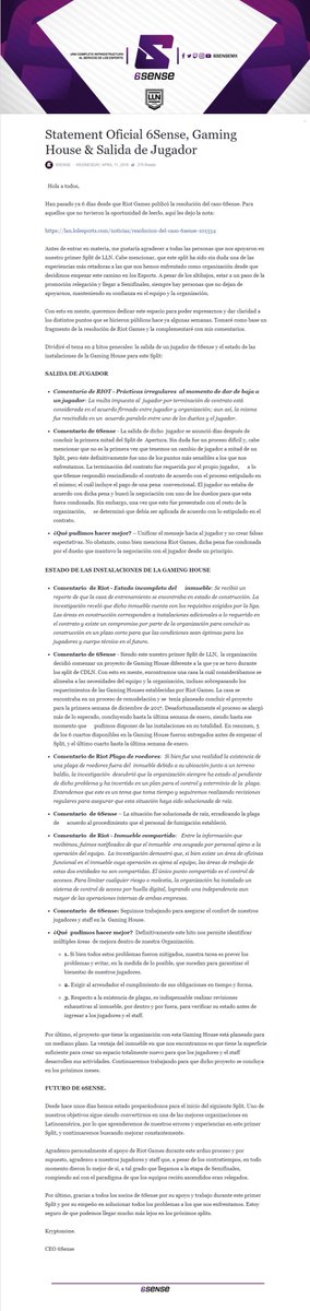 6sensemx's tweet photo. ✌️ COMUNICADO OFICIAL #6SN #GamingHouse &amp; otros temas de importancia https://t.co/VnDNF5be1y