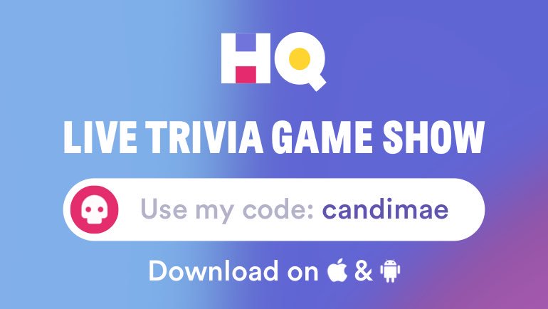 candima3's tweet image. I’m playing a game called @hqtrivia! You should play too. Use my code ‘candimae’ to sign up get.hqtrivia.com