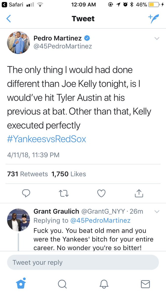 daniiCIR's tweet photo. @45PedroMartinez “You beat old men” I’m weak. Boo u old man beater!! https://t.co/iodmxy1NPc