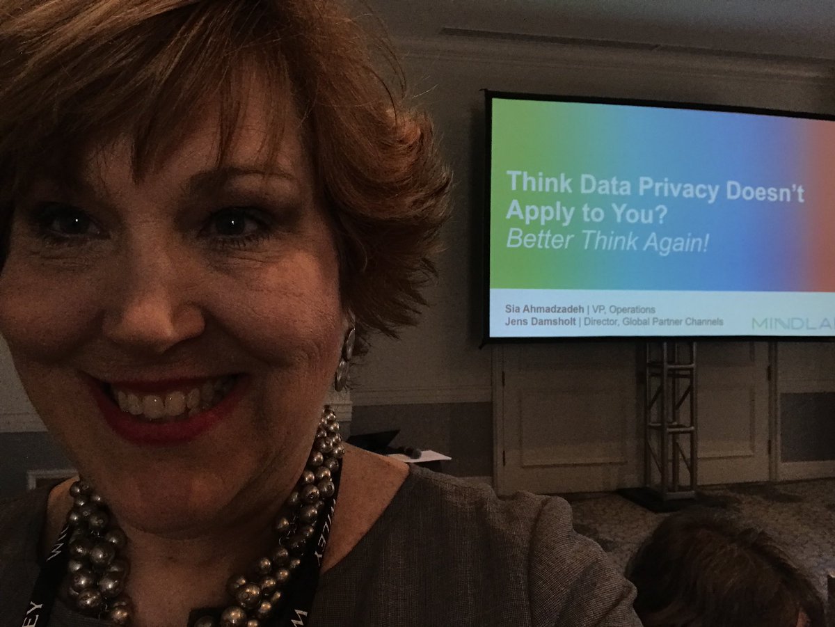 shibbyrae's tweet photo. #MindLab2018 great primer on #GDPR today! My proof I was there! #MLQuest Had head start on #GDPR as I worked at @OracleDataCloud; if there are organizations that need to be in compliance, it would be the Data Cloud vendors! Ton in #AdTech #MarTech https://t.co/dz31geumTg