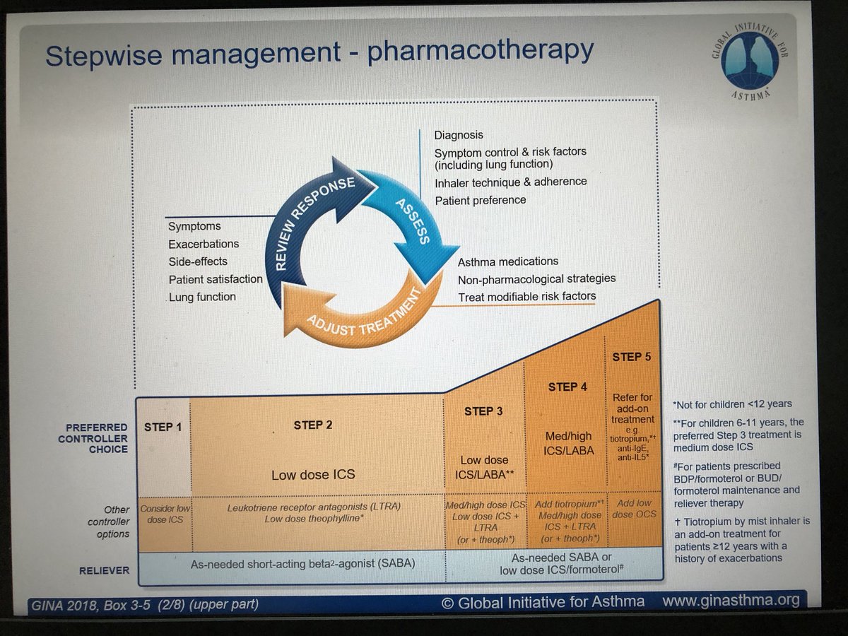 MdLeni's tweet photo. GINA 2018 is out- low doseICS for step 1 #PCCP2018 https://t.co/g6hXalVzXm
