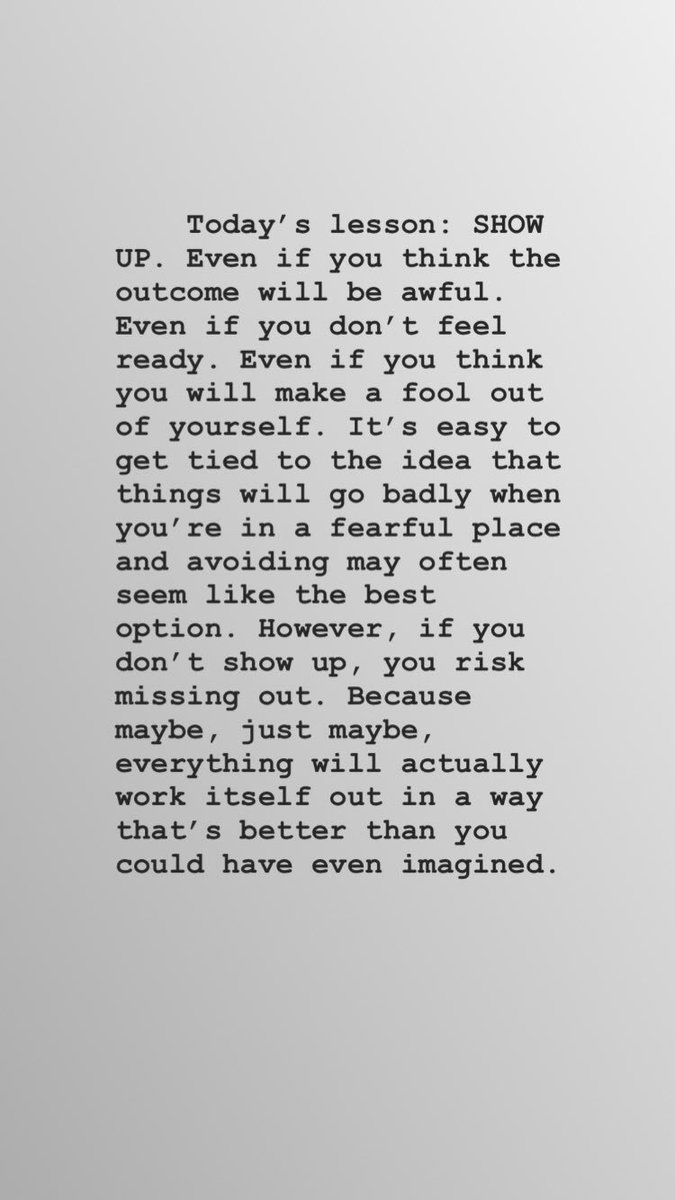 Show up