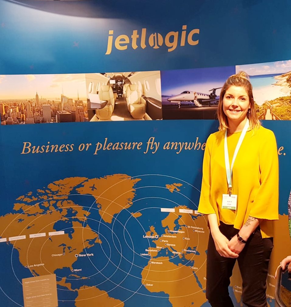 jetlogic's tweet photo. Delighted to introduce @Helen_jetlogic who has been flung in at the deep end in her second week. On the stand at @VisitScotExpo https://t.co/nTSgcrlxNS