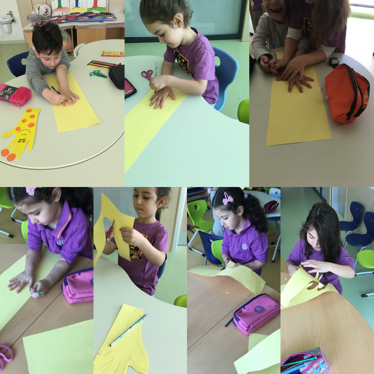 ZeynepElikesik's tweet photo. Handprint giraffe 🦒🦒#KG1B https://t.co/BO6XpQpyKv