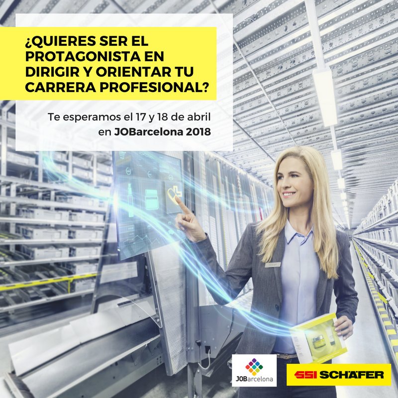 ssi_schaefer_es's tweet photo. ¿Quieres ser el protagonista en dirigir y orientar tu carrera profesional? Decide tu futuro la próxima semana en #JOBarcelona’18 de @jobinplanet del 17 al 18 de abril en el Palau de Congresos de Catalunya.
#SSISchaeferDevelopingTogether #Intralogistica #Automatización https://t.co/veX0CxXgXH