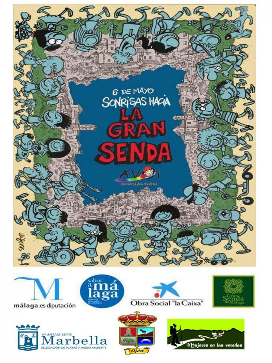 MarbellaFiestas's tweet photo. Caminata solidaria ‘Sonrisas hacia la Gran Senda’ con salida de Puerto Rico Bajo a las 09.00 horas y finalizará en la Plaza de Andalucía de Ojén. Precio de 10 euros por persona

#Marbella #MedioAmbiente #AVOI #CaminataSolidaria #LaGranSenda https://t.co/hj9J8SqwUD