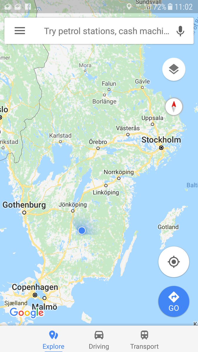 2MenAboutTravel's tweet photo. We're in Sweden! It's the middle of bloody nowhere but still, Sweden! Yay! https://t.co/14MmkF0mfd