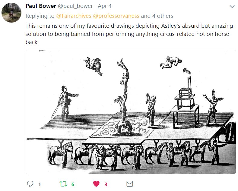 ISACSIreland's tweet photo. #tbt Last week we celebrated the #FirstDayOfCircus since Philip Astley, regarded as the "father of the modern circus" opened his 1st equestrian-themed show in 1768. Thanks for the laugh @paul_bower! @Circus_Talk @circus250 @CircusDiaries @PhilipAstleypro @Fairarchives
#circus250 https://t.co/d8V3pYnXop