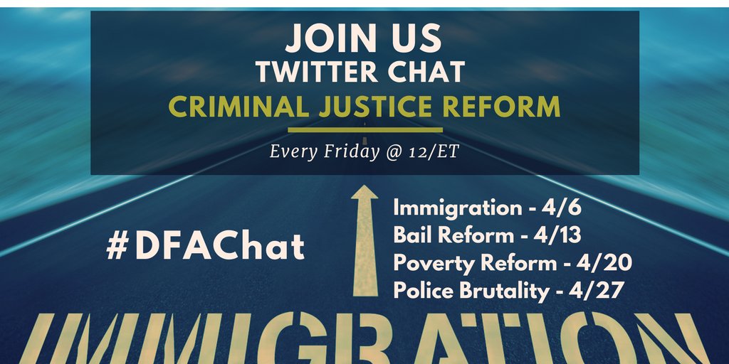 DFAaction's tweet photo. Join @DFAACTION as we discuss Criminal Justice Reform every Friday @ 12PM/ET #DFACha https://t.co/89hiN6o9Qr