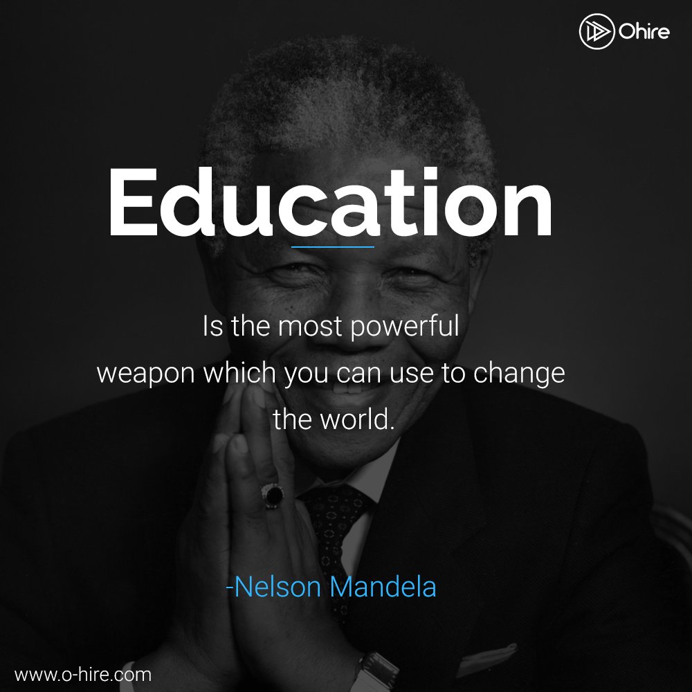 OhireApp's tweet photo. #Education is the most powerful #Weapon on #Earth.
How many of you agree to this?
Download the #Ohire App:https://t.co/aq7QzpQTud
#Job #Recruitment #Hiring #VideoResume #OhireApp #USA #UK #Canada #India https://t.co/ETaSZTKuk9