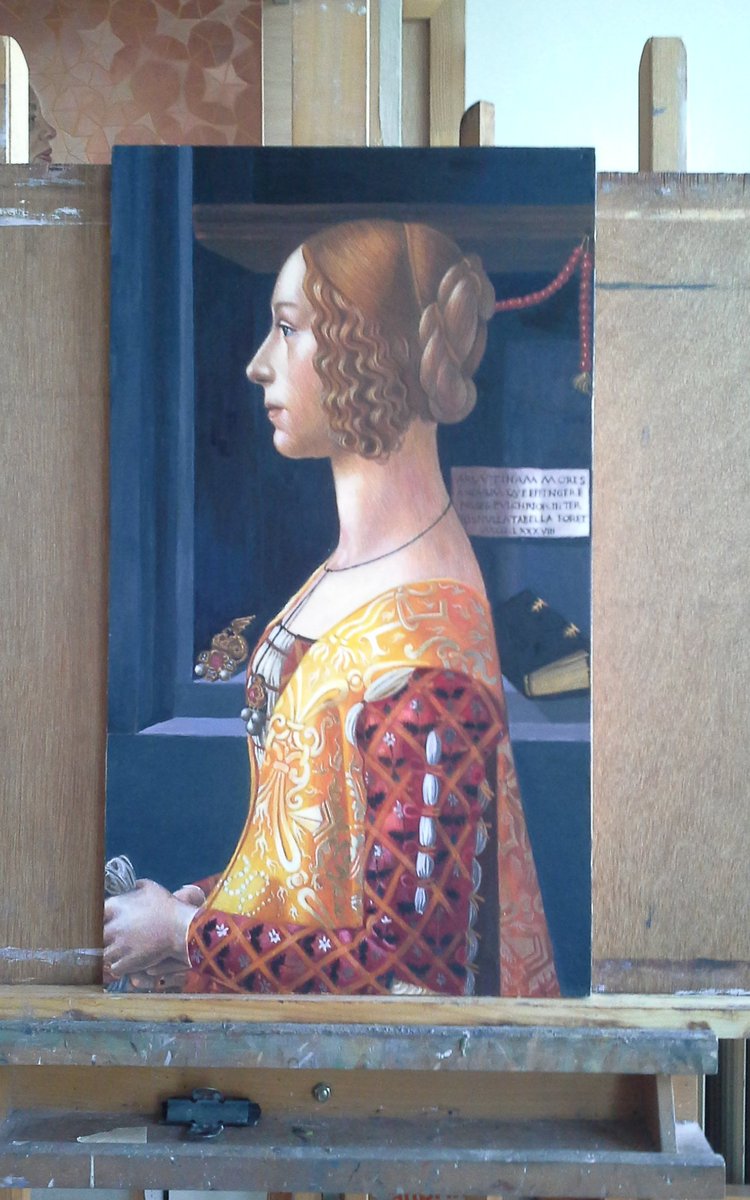 carolineyeART's tweet photo. Copie de Ghirlandaio à la tempera #copie #portrait #peinturefigurative #tempera #classicaltraining #techniquetraditionnelle https://t.co/6Bd7OYbGlt