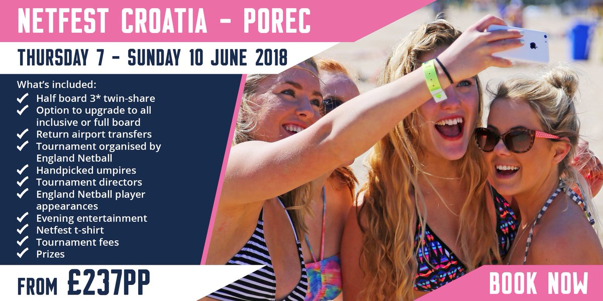 Ben de Vos (@ben_devos1) on Twitter photo Netfest Croatia is the perfect combination of sun, sea and sport! Packages on sale now <a href="/NetfestNetball/">Netfest Netball</a> For further info please visit goo.gl/hM9LFb Netfest Croatia is the perfect combination of sun, sea and sport! Packages on sale now <a href="/NetfestNetball/">Netfest Netball</a> For further info please visit goo.gl/hM9LFb