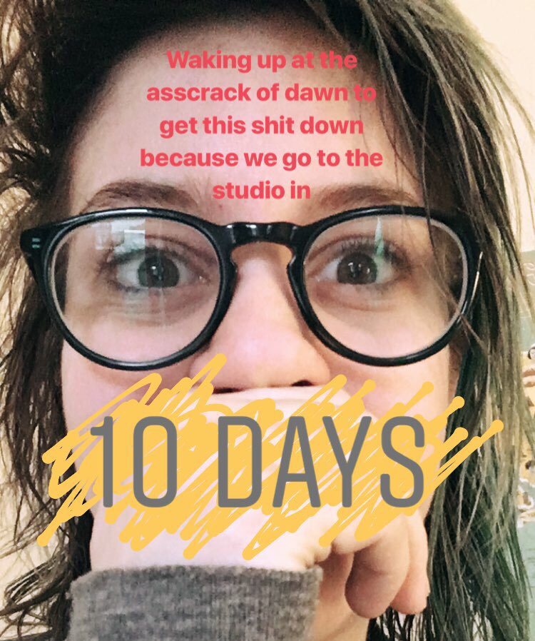 itsellenwinter's tweet photo. GOOD MORNING THERE IS WORK TO DO SO GET THAT COFFEE GET THAT SELF ESTEEM AND GET TO IT

#everyfeeling #studiocountdown https://t.co/9JFRqOsiCw