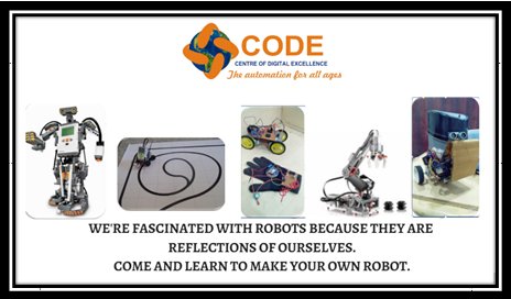 codeedutech's tweet image. #Robotics is not always a #predefined #structure  to work upon, rather an  #activity to work freely over your #imagination. Come and get #connect with us to #Explore , #Create and #Learn.