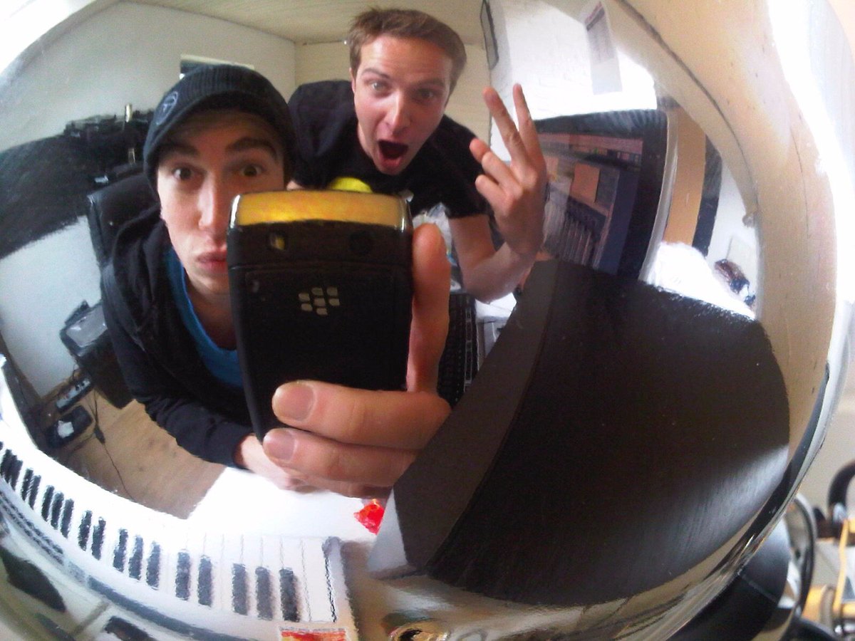 dannic's tweet photo. #tbt 10 years ago making beats (in Cubase at the time) with my brother from another mother @hardwell #timeflies #blackberry #fisheye #haironfleek https://t.co/ZTqtK8mbZZ