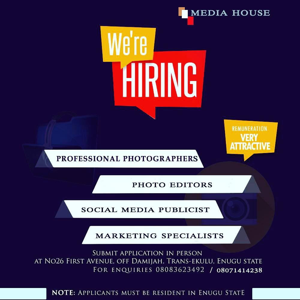 JOB OPPORTUNITY! 
Please retweet.STILL HIRING @Winnieliciouus @TheRealOgeOkoye @YulEdochie @maggibontana @mizsunshinegist @0420Vinz