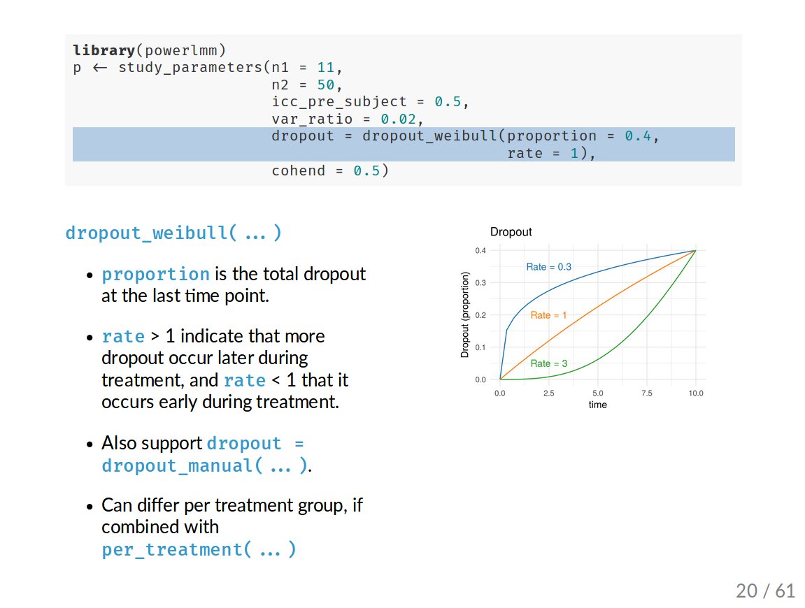 Slides from my talk: "Power Analysis for Longitudinal 2- and 3-Level Models: Challenges and Some Solutions Using the R Package powerlmm" rpsychologist.com/slides/powerlm…
