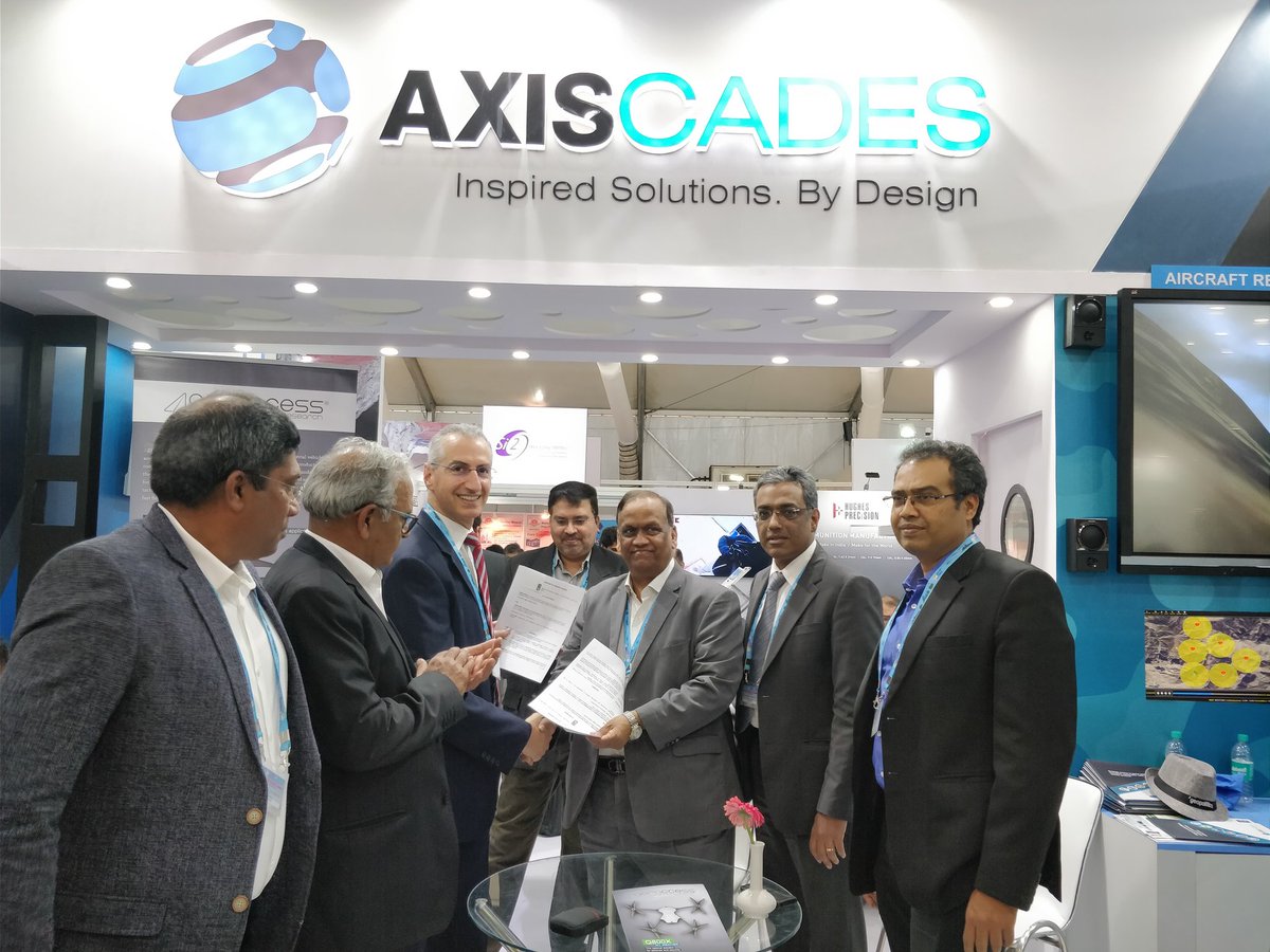 Day 2 #DefenceExpo2018  <a href="/AXISCADES/">AXISCADES</a> and <a href="/AERACCESS/">AERBORNE</a> sign MoU to jointly address the growing market for #drone in the Indian #defence sector for aerial surveillance, disaster mgmt and sensitive site security <a href="/SudhakarGande/">Sudhakar Gande</a> <a href="/munjays/">munjay</a> #DefExpo18