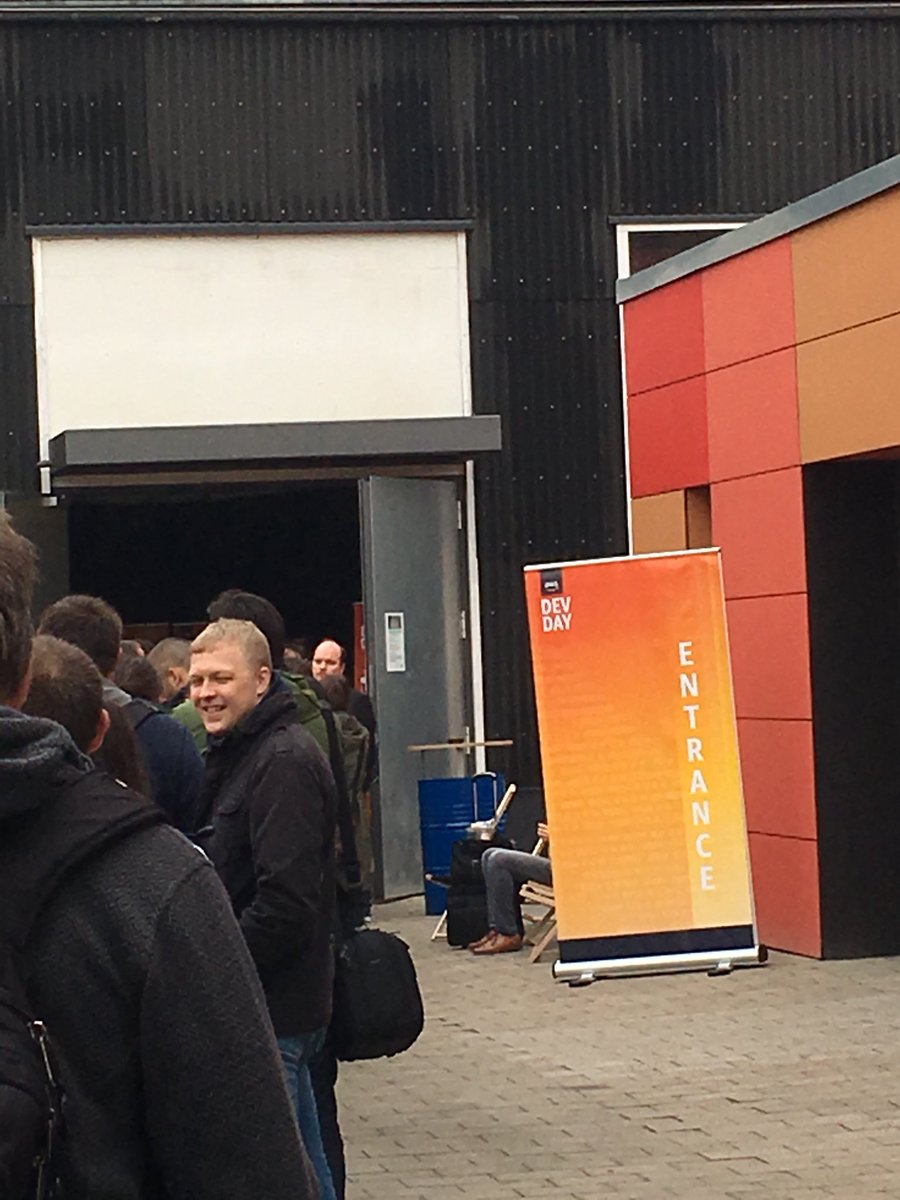 morimeister's tweet photo. Apparently I am not the only one who’s excited about #AWSDevDay in Cologne! Lots of #AI and #serverless on the agenda today! https://t.co/Y2V6Tx0F02