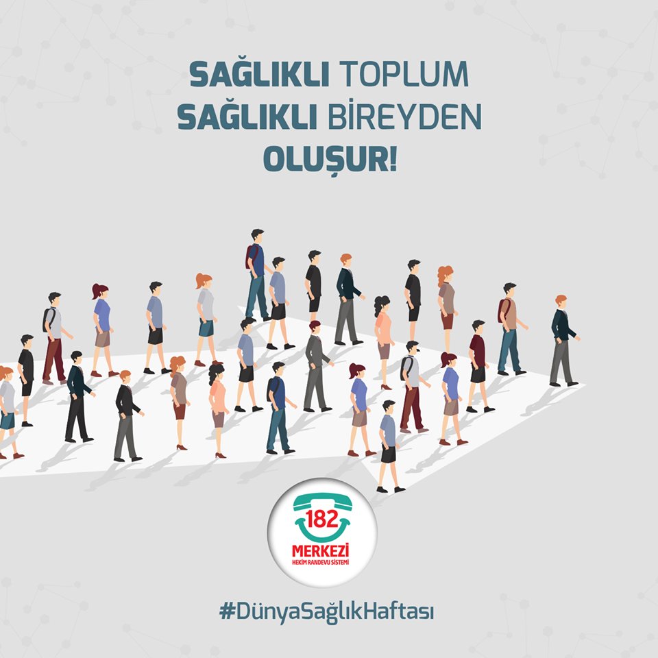 #sağlıkhaftası Sağlığınızın değerli olduğunu ve her şeyden önce geldiğini biliyoruz. İhtiyaç duyduğunuzda 7/24 hizmet veren Alo 182, http://mhrs.gov.tr veya MHRS Mobil uygulamasından hekiminize randevu alabilirsiniz. #DünyaSağlıkHaftas