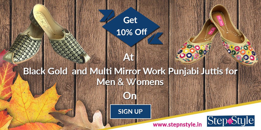 stepnstyleindia's tweet photo. Get 10% discount on new #collections of Step-n-Style. Simply sign up and take advantage of free shipping. Shop now: https://t.co/MZprasUcKH &amp; https://t.co/SVYNLj6yLI

#punjabijutti #menpunjabijutti #womenpunjabijutti #stepnstyle https://t.co/sggmlBAQPQ