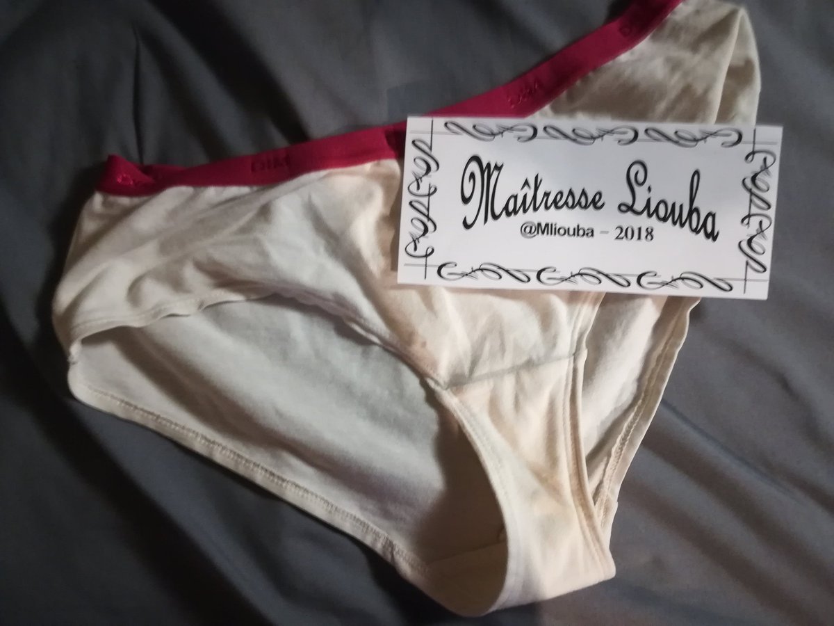 MLiouba's tweet photo. @axya66 Et voici la culotte blanche que @axya66 a gagné...

#FemDom #FemaleSupremacy #BDSM #findom #slave #domination #dominatrix #fetish #frenchdom #mistress #spanking #soumis #feetlovers #larbin https://t.co/2LYKgqCr4G
