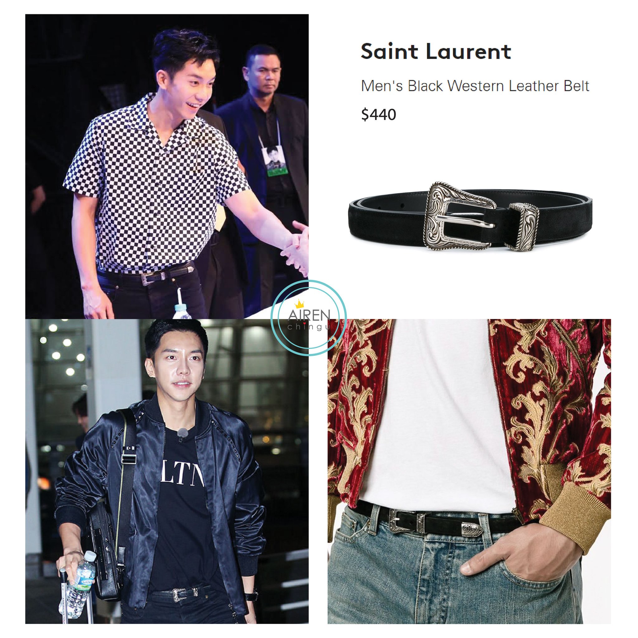 Airen Chingu on X: Lee Seung Gi X Saint Laurent - Western Leather Belt  #이승기 #2018lsgfanmeetinginbkk #leeseunggi  / X