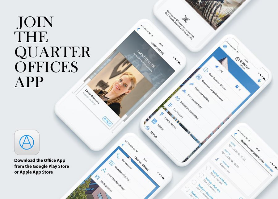 Quarter Offices lanceerde deze week de Quarter Offices App!  quarter-offices.nl/news/launch-of… <a href="/getofficeapp/">Office App - by Hqo</a>