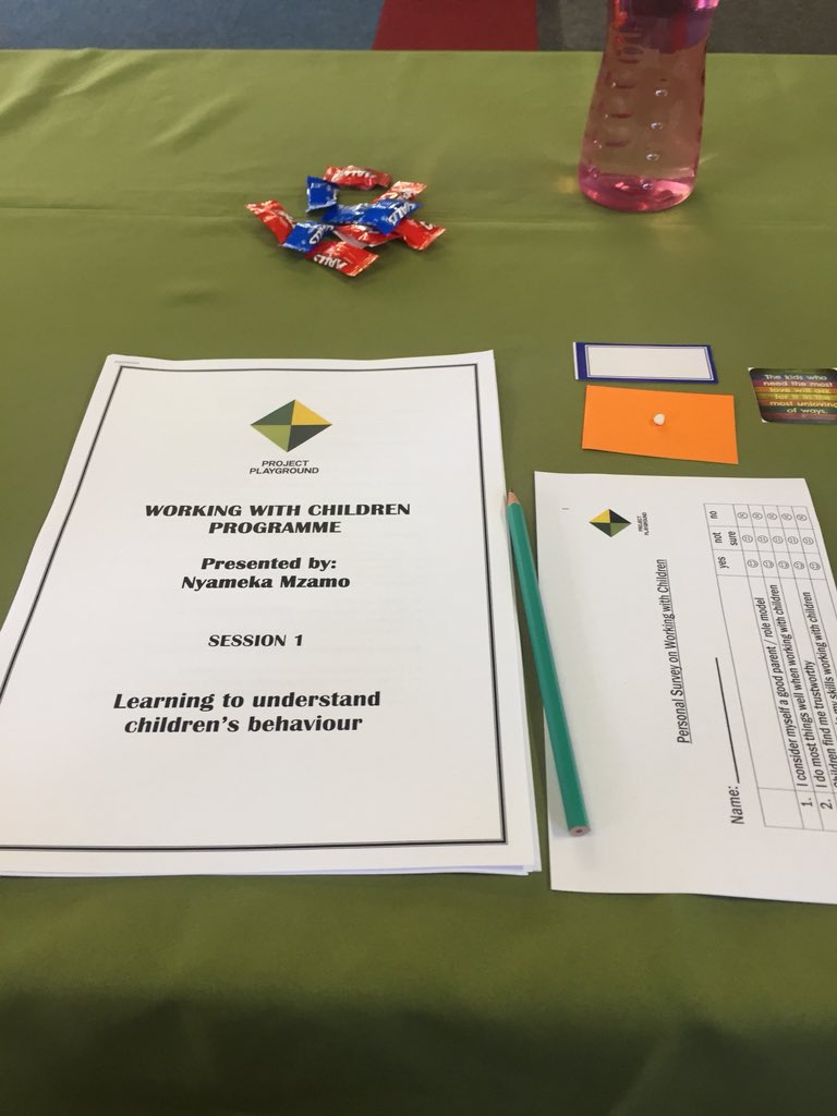 Last weeks staff workshop; How to work with children’s psychosocial wellbeing by our very own social worker. #projectplayground #socialwork #ChildRights #childrenareourfuture project-playground.org.za