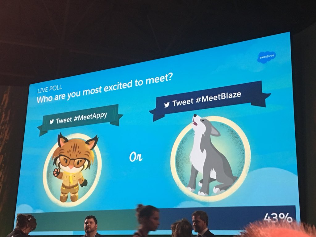SamuelDeRycke's tweet photo. Hard choices to make at the #Amsterdam #SalesforceTour !   #MeetBlaze vs #MeetAppy https://t.co/Yc8peWWmBX