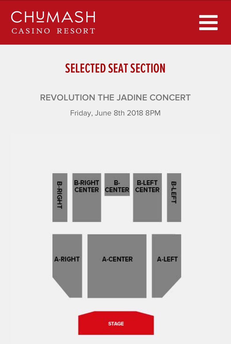 Chumash Concert Seating Chart