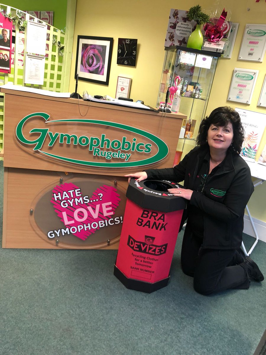 Our bra bank has arrived. Wohooo!!
Bring in your old bras and raise money for Breast Cancer Care .
Please share and let your friends know to drop theirs into us at 3 Market St.
x

#Rugeley #BraBank #Gymophobics #ladiesgym #BreastCancer #Fundraiser