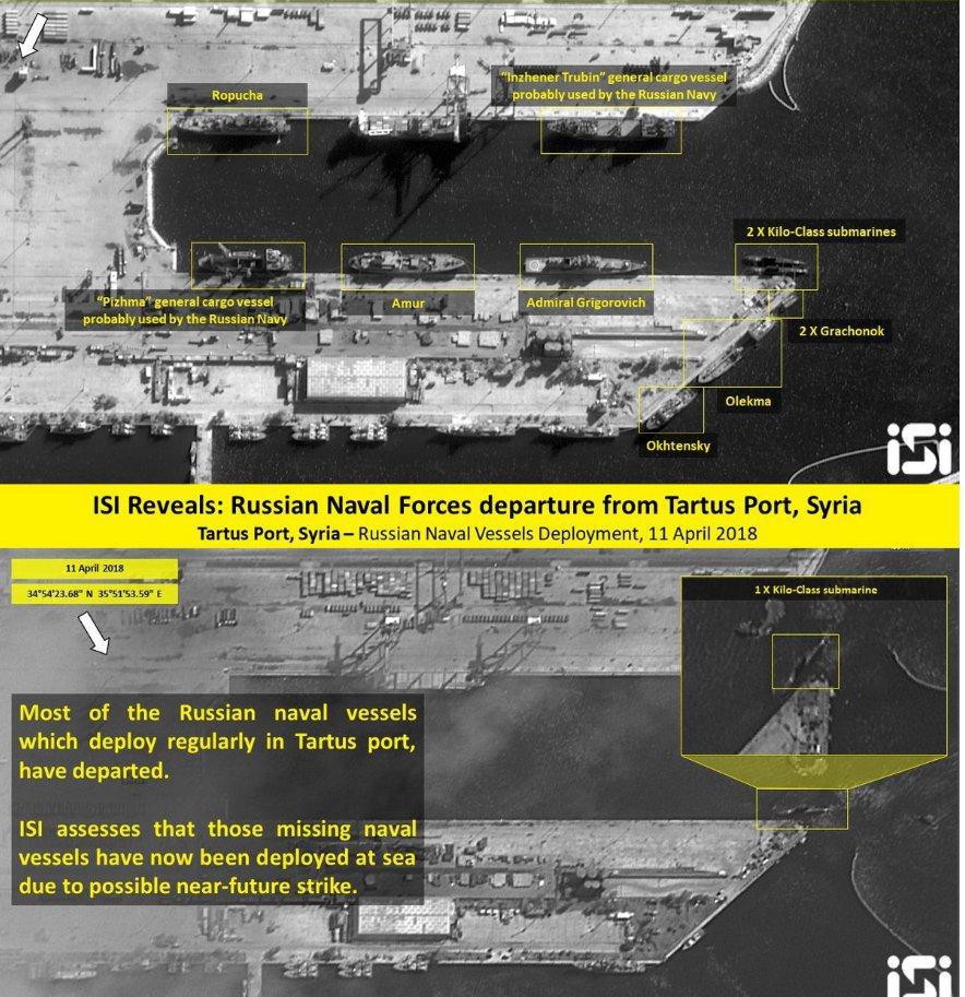 #Сирия I #Оккупанты

Спутниковые фотографии российской военно-морской базы в сирийском Тартусе показывают, что все 11 российских боевых кораблей покинули Сирию. Россия бежит бросая своего друга детоубийцу башара асада.

t.me/joinchat/AAAAA…