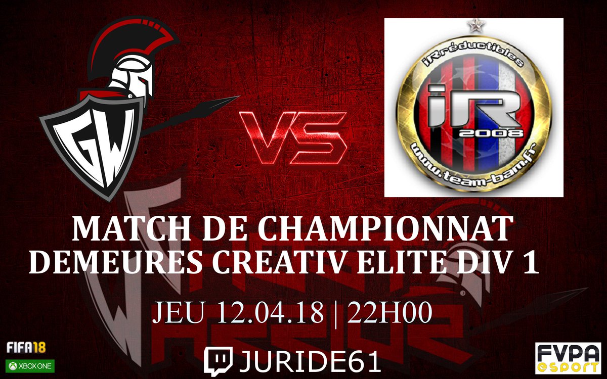 GhostWarriorFc's tweet photo. #DEMEURESCREATIV ELITE DIV1
22h00 vs @RossoneriIr
🔥Objectif REMONTADA🔥
#ROADTOWIN 💪👊
@FVPAeSport @FVPA_FR @RTduCP @DuHebdo @TactikduClubPro @Araujo_Caster https://t.co/jwUhJks0BY
