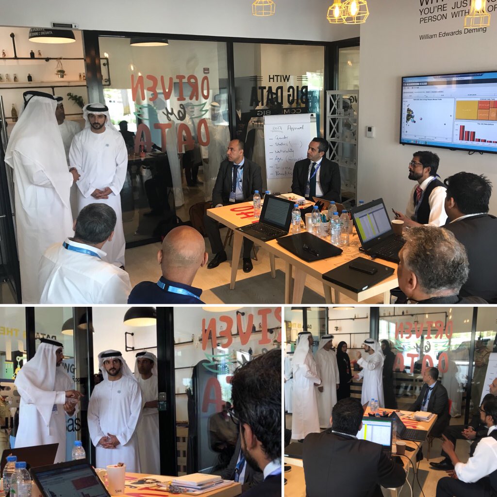 SASMiddleEast's tweet photo. HH Sheikh @HamdanMohammed visited the #Hack21 lab as part of his tour at the Creative Labs today. The event is organized by #TheExecutiveCouncil as part of the @DubaiPlan2021 under the theme #حكومة_للناس #GovernmentToPeople SAS is proud to be part of this innovative initiative https://t.co/8maUmGt1Ac