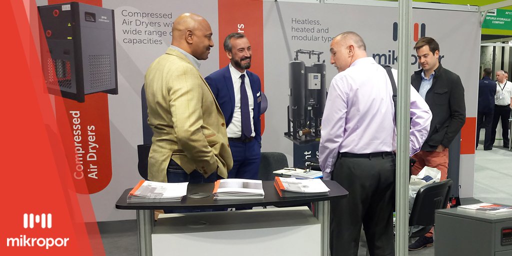 Mikropor's tweet photo. Last day at #AirTech2018 @airtechexpo Come and see us at stand AF1760 #NECBirmingham #NEC #exhibition #compressedair #filters #mikropor https://t.co/LNxXBd7ZPC https://t.co/LebYGHEZQu