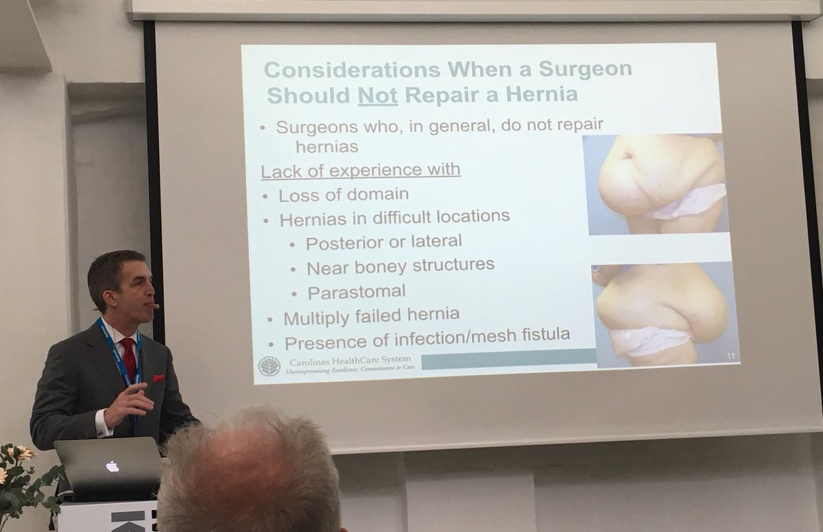 Important massage by @THeniford, that’s why we in Denmark recommend referral to a specialized hernia center #herniasurgery #chs2018