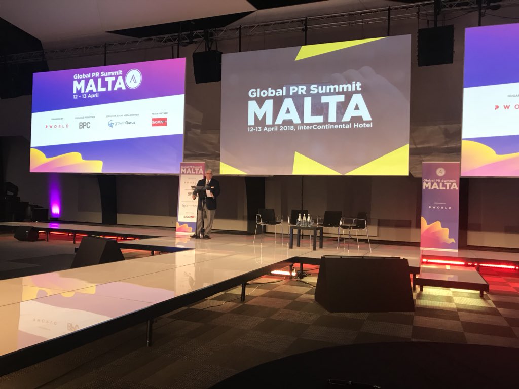 LondonDonald's tweet photo. People will forget what you say. They never forget how you made them feel. Patrick Jephson recalling the great Maya Angelou at #globalprsummit Malta #prsmalta @ThePWorld https://t.co/aK6zajNuEC