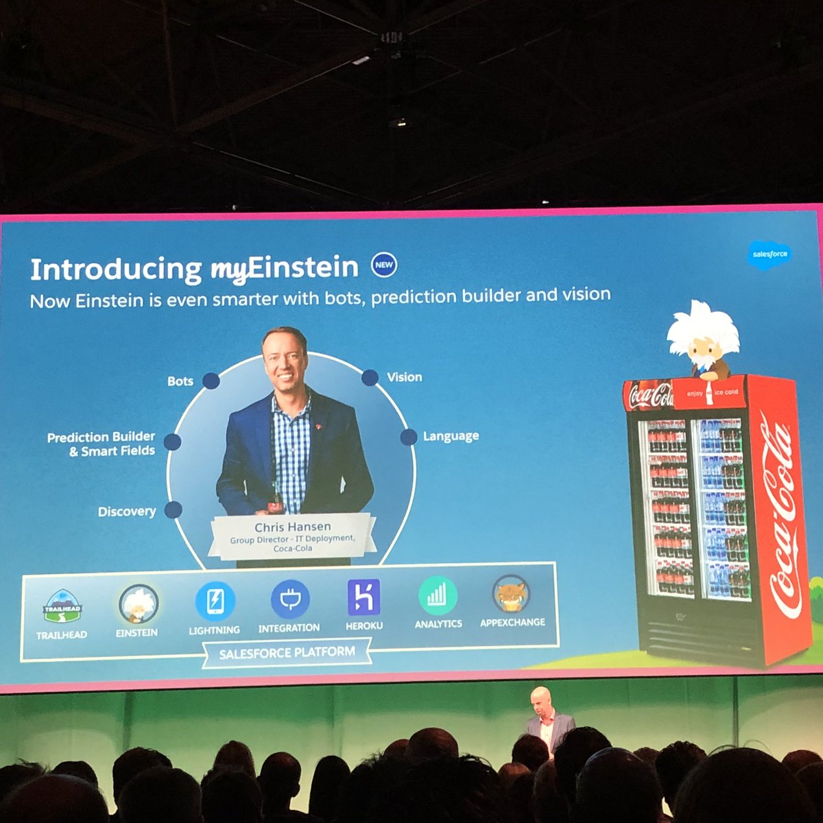 #SalesforceTour 4th industrial revolution is about Intelligence, we need Einstein at the Office;)